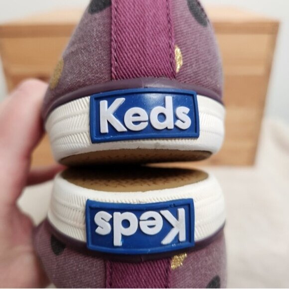 Keds x Taylor Swift Champion Gold  Black Polka Dot Low Top Sneakers Size 7 - Picture 11 of 14